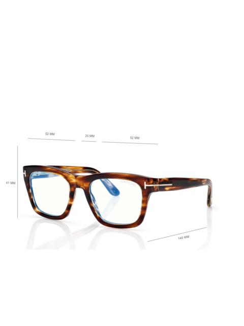 TOM FORD ICON BLUE BLOCK SQUARE OPTICALS