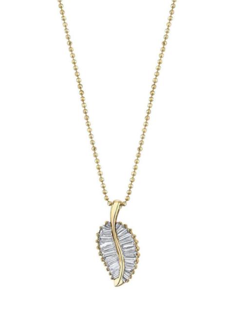 ANITA KO Classic Palm Leaf Diamond Necklace