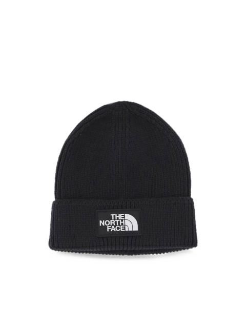 The North Face logo-patch knitted beanie hat