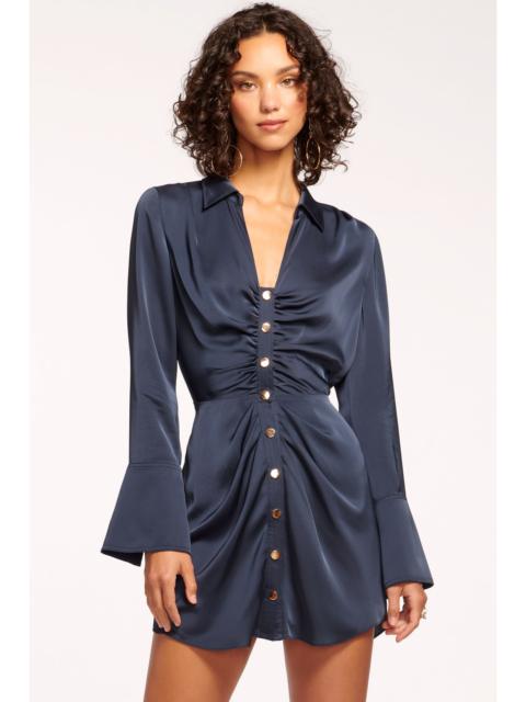 RAMY BROOK Katelyn Long Sleeve Ruched Mini Dress