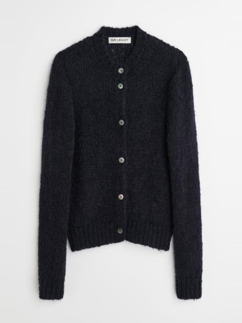Our Legacy Oma Cardigan Navy Fuzzy Mohpaca