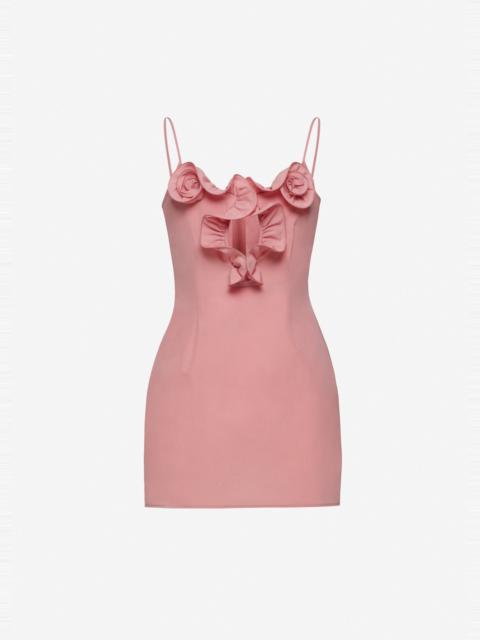 MAGDA BUTRYM Cotton flower-detail mini beach dress in pink