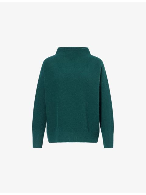 Vince Funnel-Neck Relaxed-Fit Cashmere Jumper