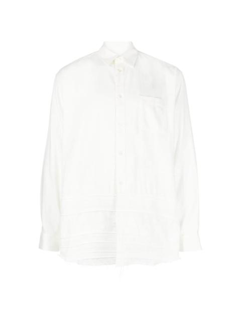UNDERCOVER embroidered-desgin frayed shirt