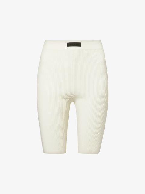 ESSENTIALS ESSENTIALS Biker high-rise cotton-blend shorts