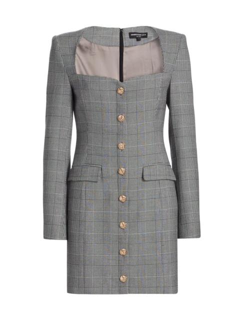 GENERATION LOVE Women's Odelia Glen Check Blazer Minidress - White Black Plaid