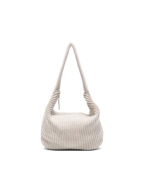 AYA MUSE ribbed zip shoulder bag