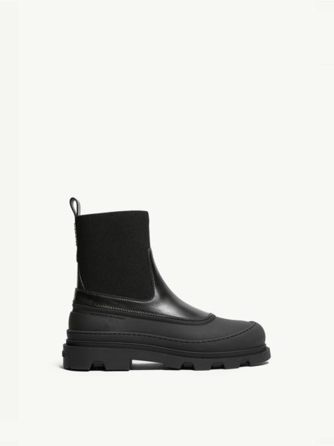 Moncler Vera Edge Leather Ankle Boots
