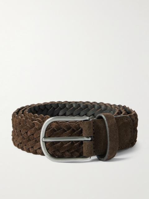 Anderson's 3.5cm Woven Suede Belt