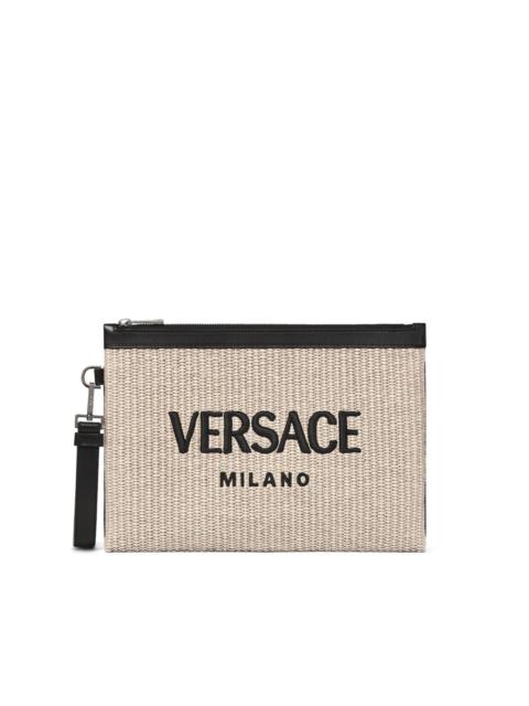 VERSACE Milano raffia clutch bag