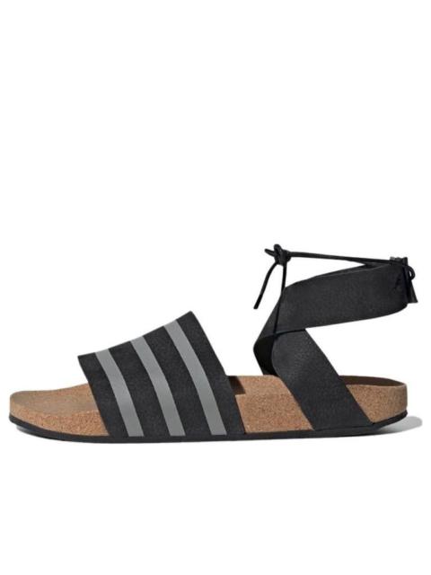 adidas (WMNS) adidas Adilette Ankle Wrap Sandals Black/Grey EG3850
