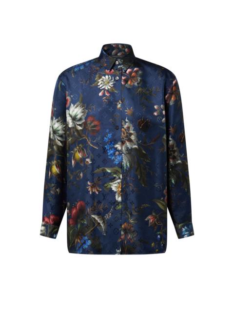 Louis Vuitton Dark Floral Print Silk Shirt