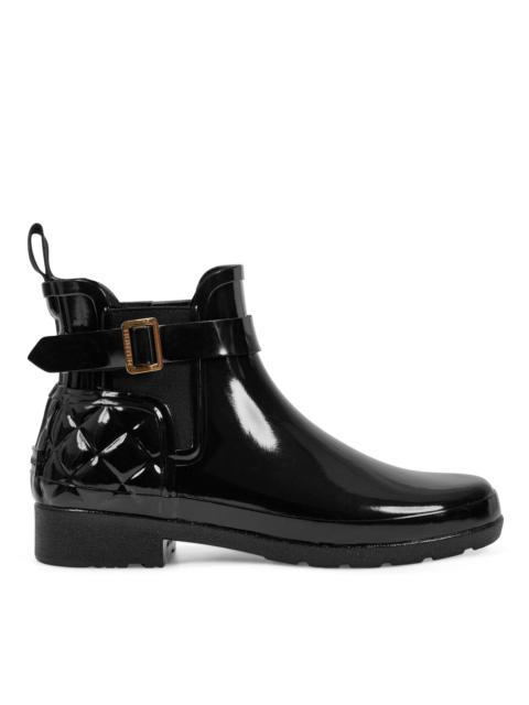 HUNTER Women's Quilted Gloss Refined Slim Fit Chelsea Boots