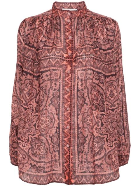 Zimmermann Ottie paisley-print ramie shirt