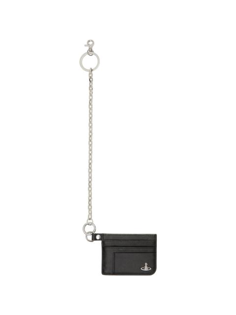 Vivienne Westwood Black Flat Chain Card Holder