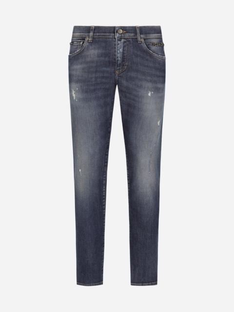 Slim-fit stretch denim jeans