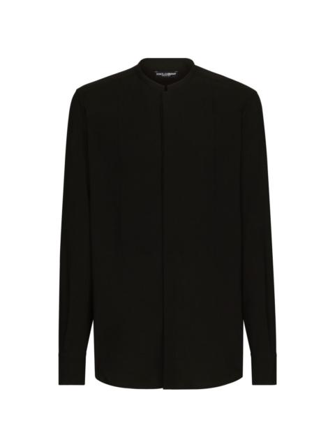 Dolce & Gabbana long-sleeved silk-blend shirt