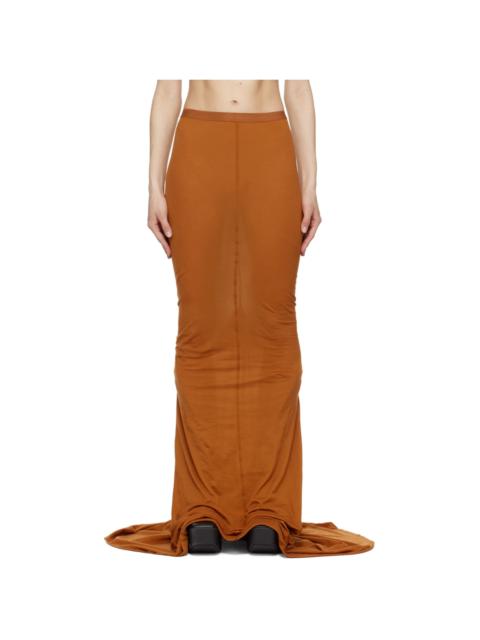 Rick Owens Orange Pillar Maxi Skirt