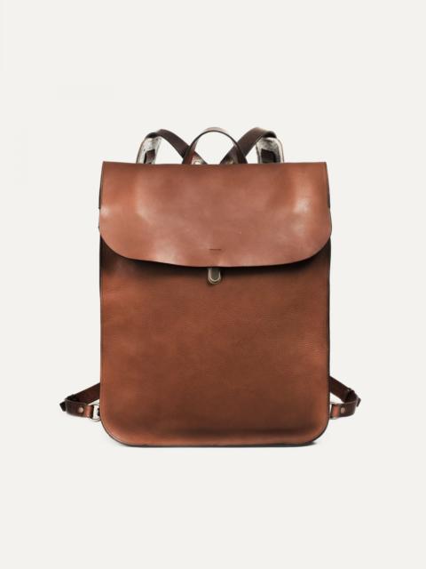 Bleu de Chauffe ARLO LEATHER BACKPACK - AMBER BROWN