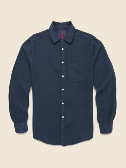 Portuguese Flannel Classic Linen Shirt - Navy
