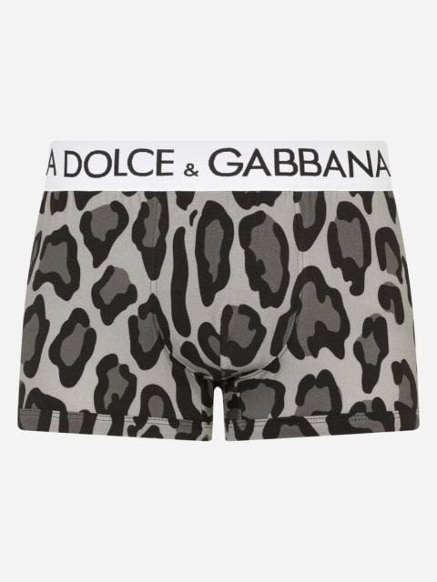 Dolce & Gabbana Leopard-print two-way stretch cotton boxers