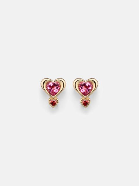 ROXANNE FIRST 14kt gold single earring with tourmaline and garnet