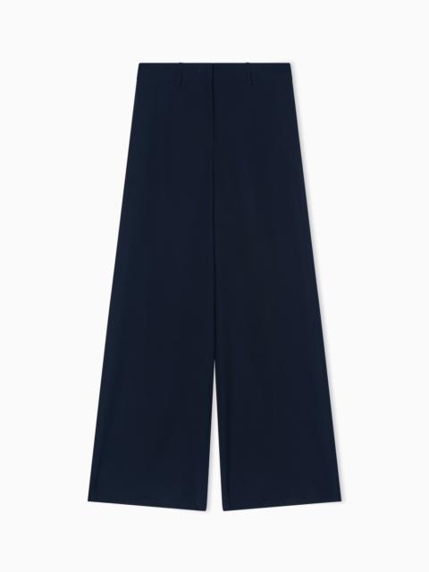 GIORGIO ARMANI WIDE-LEG, TECHNICAL-CADY TROUSERS