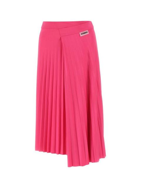 Fuchsia stretch polyester skirt