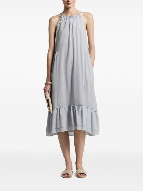 PESERICO ruffled-hem halterneck midi dress