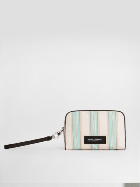 Dolce & Gabbana Striped poplin handbag