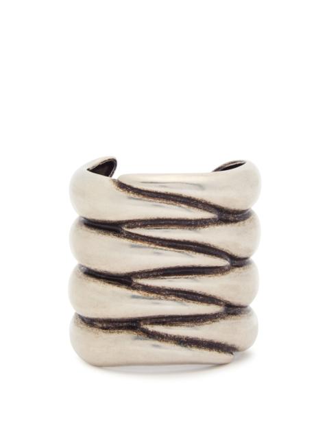 KHAITE Khaite Cyclone Antique Sculpted Palladium-plated Cuff