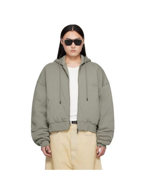 LU'U DAN Gray Wadded Hoodie