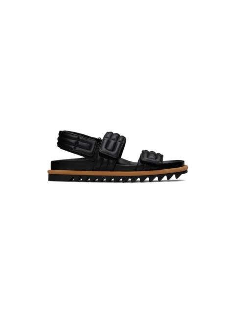 Dries Van Noten Black Padded Sandals