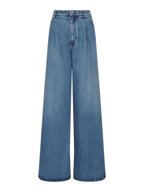 GABRIELA HEARST Brenn Wide-leg Jean in Uruguayan Blue Recycled Cotton Denim