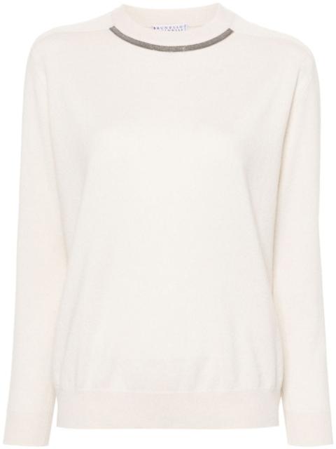 Brunello Cucinelli Monili-chain knitted top