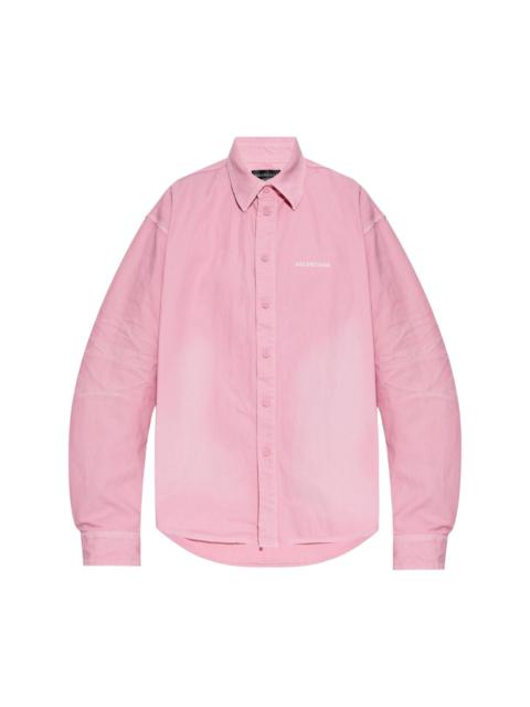 BALENCIAGA logo-embroidered shirt