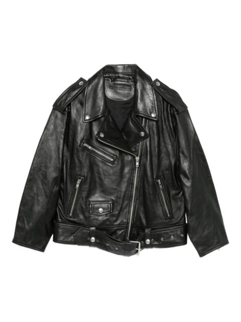 STAND STUDIO zip-up leather jacket