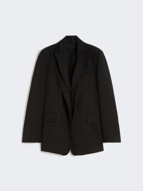 Sportmax Viscose-blend double-collar blazer - black