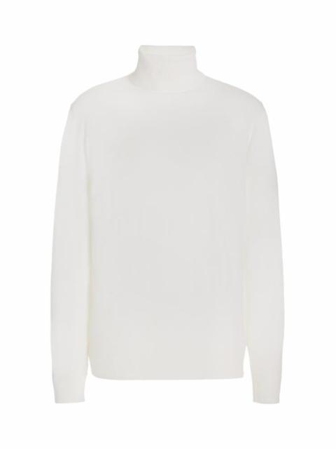 GABRIELA HEARST Jermaine Knit Turtleneck in Ivory Merino Wool