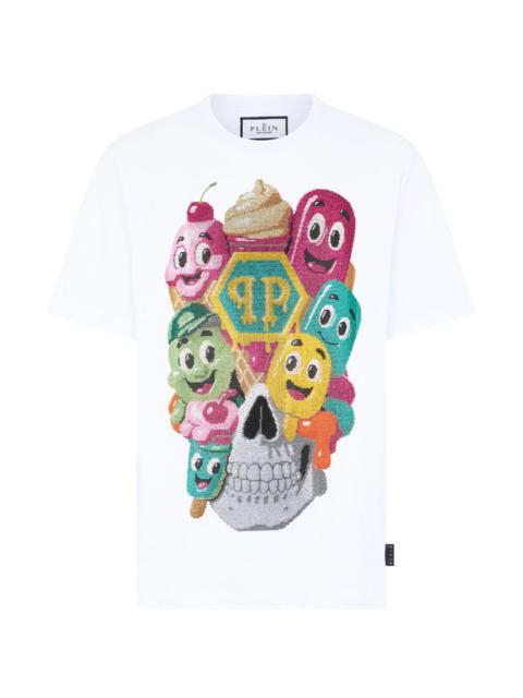 PHILIPP PLEIN ice cream skull round neck T-shirt
