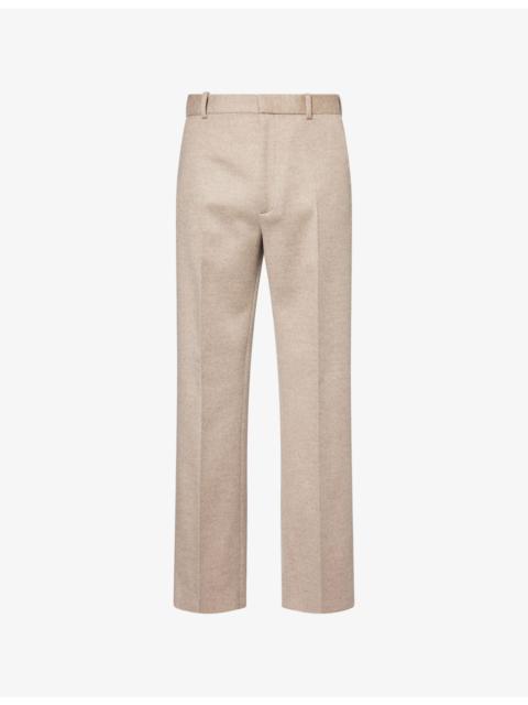Bottega Veneta Tailored Straight-Leg Wool-Cashmere Blend Trousers