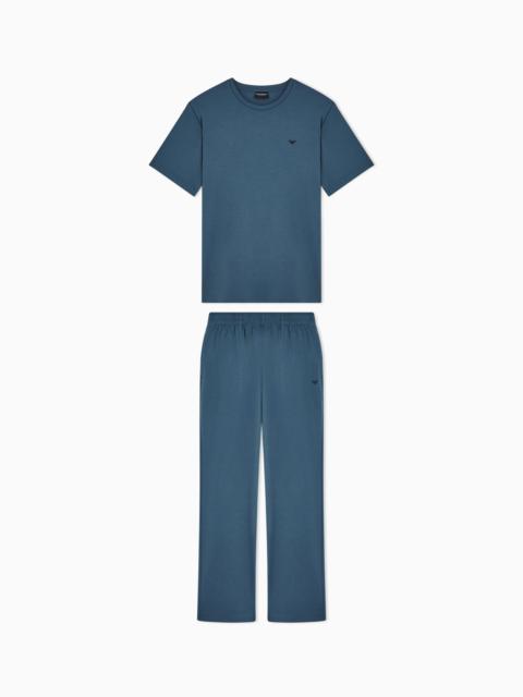 EMPORIO ARMANI INTERLOCK JERSEY PYJAMAS