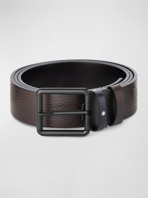 Montblanc Men's Roll Pin Buckle Reversible Leather Belt