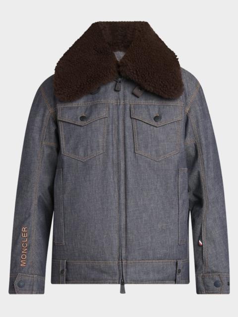 Moncler Grenoble Yunque Down Denim Jacket