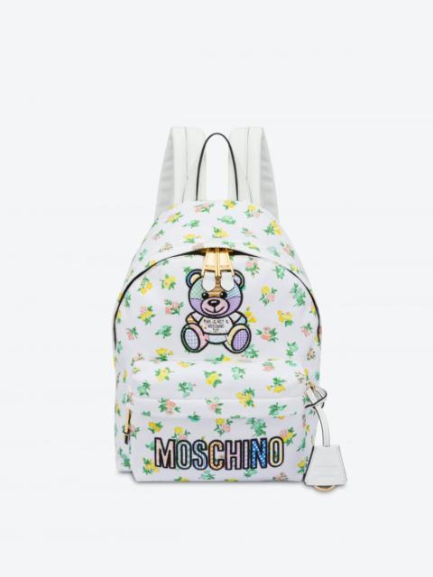 Moschino TEDDY PATCHWORK ECO-CANVAS BACKPACK