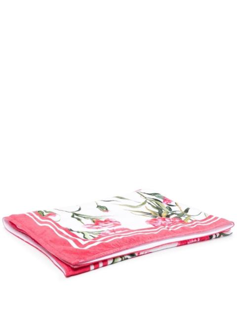 Dolce & Gabbana floral-print cotton beach towel