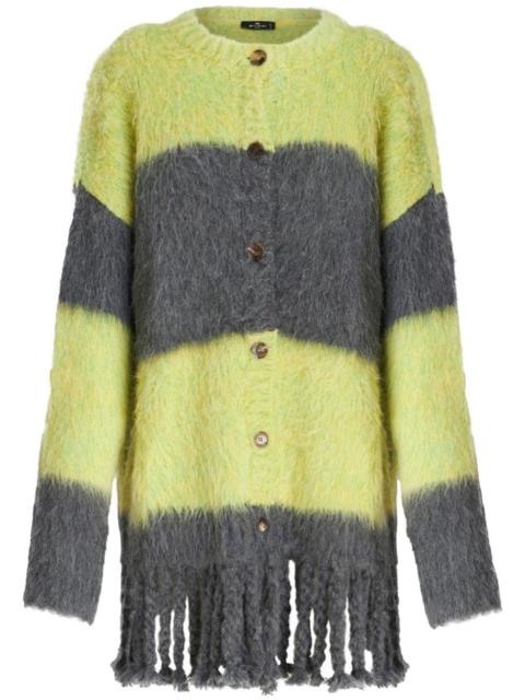 Etro striped brushed cardi-coat