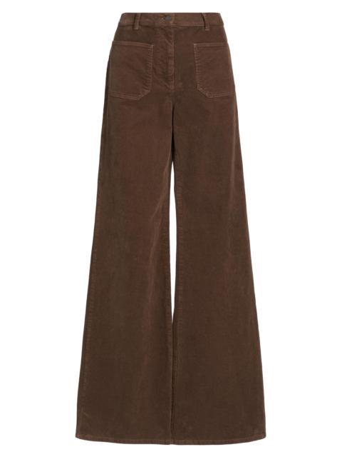 NILI LOTAN Women's Florence Flared Cotton-Blend Corduroy Pants - Brunette