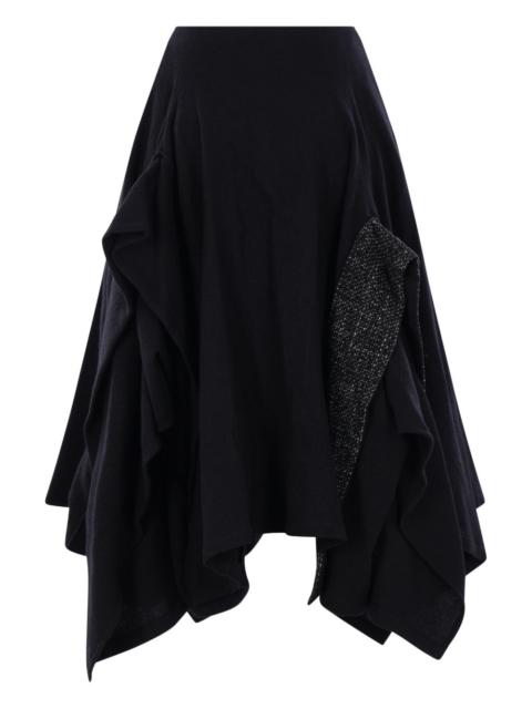 Yohji Yamamoto ruffled panelled skirt
