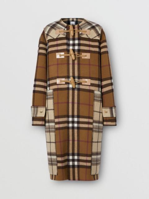 Burberry Double-faced Contrast Check Wool Duffle Coat